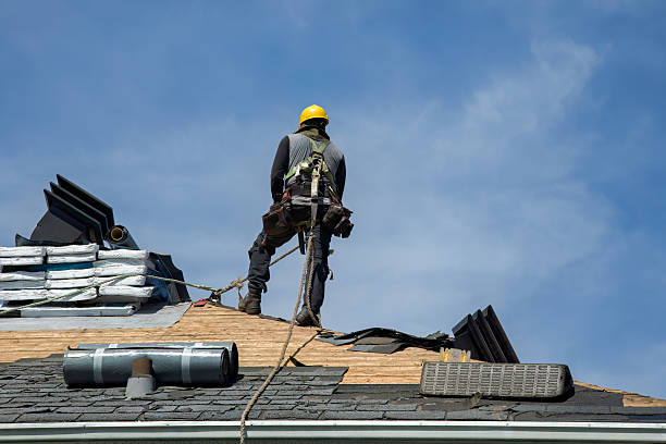 Professional Roofing technician working in Burnsville, NC